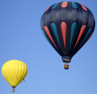 TWO HOT AIR BALLOONS