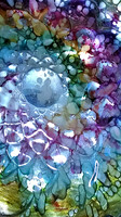 BLUE GREEN AND PURPLE ABSTRACT