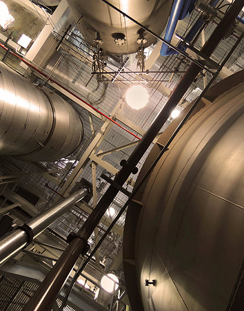FLUIDIZED BED INCINERATOR - WORMS EYE VIEW