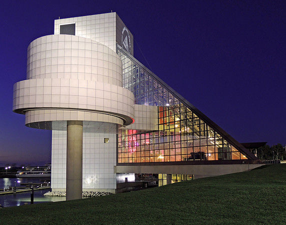 "Rock & Roll Hall Of Fame at Night"